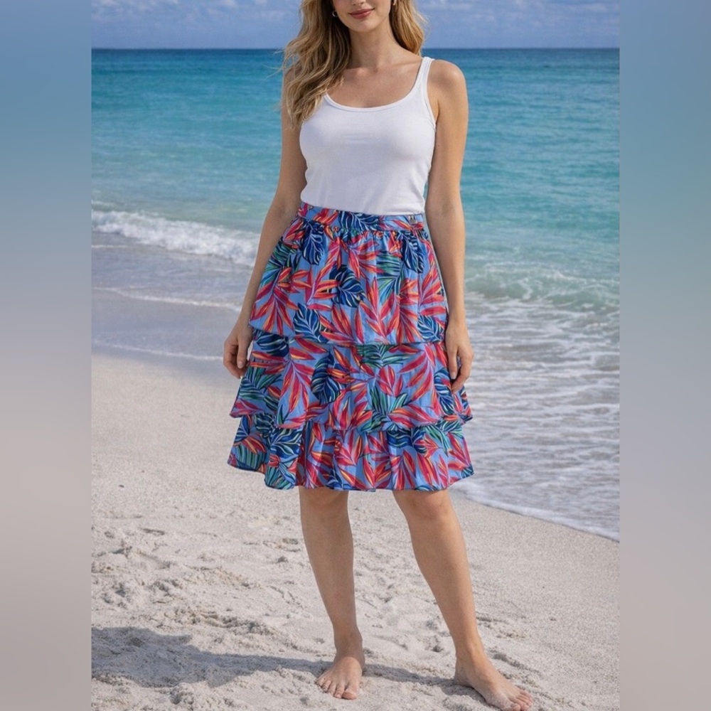 TABITHA BROWN x Target Tiered Tropical Print Skirt